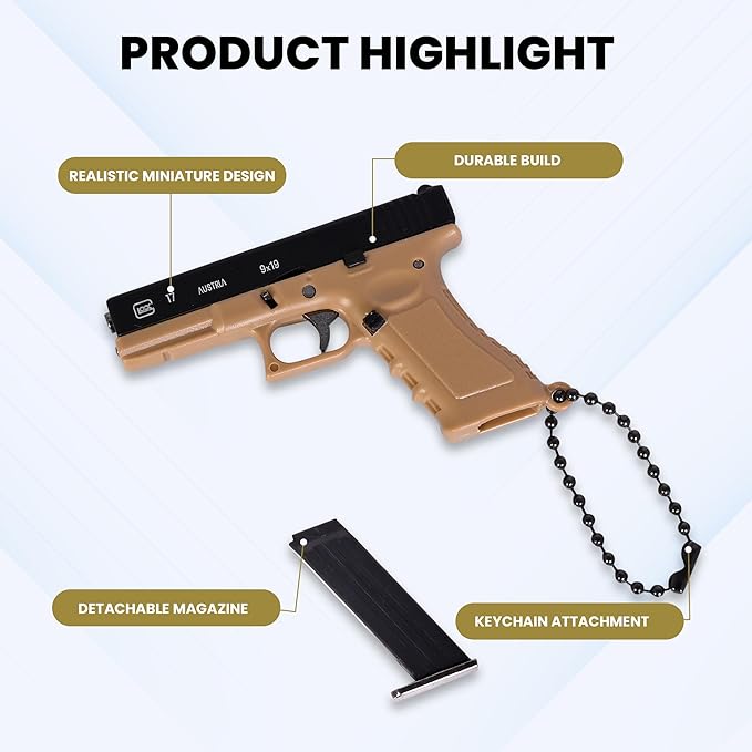 Mini metal pistol keychain – Tailored Paw
