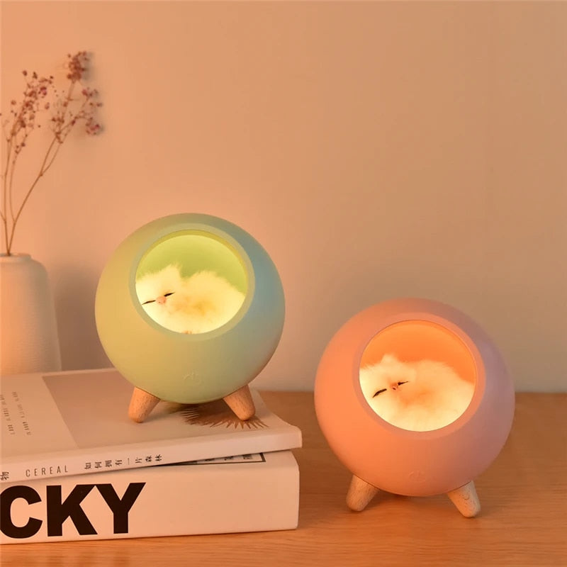 Napping Cat Lamp