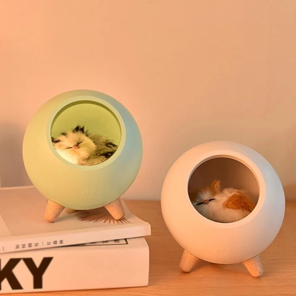 Napping Cat Lamp