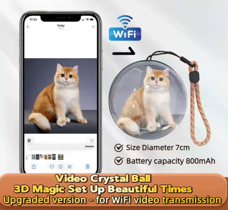 Custom Crystal Ball Video Player Display Screen – Tailored Paw