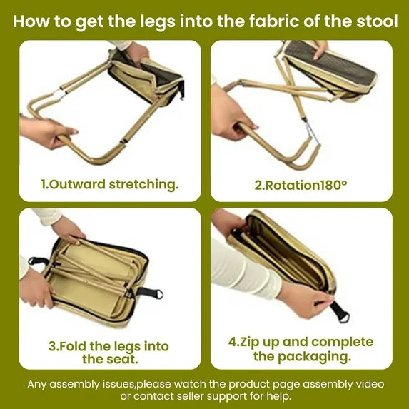 Foldable Portable Backpack Stool – Tailored Paw